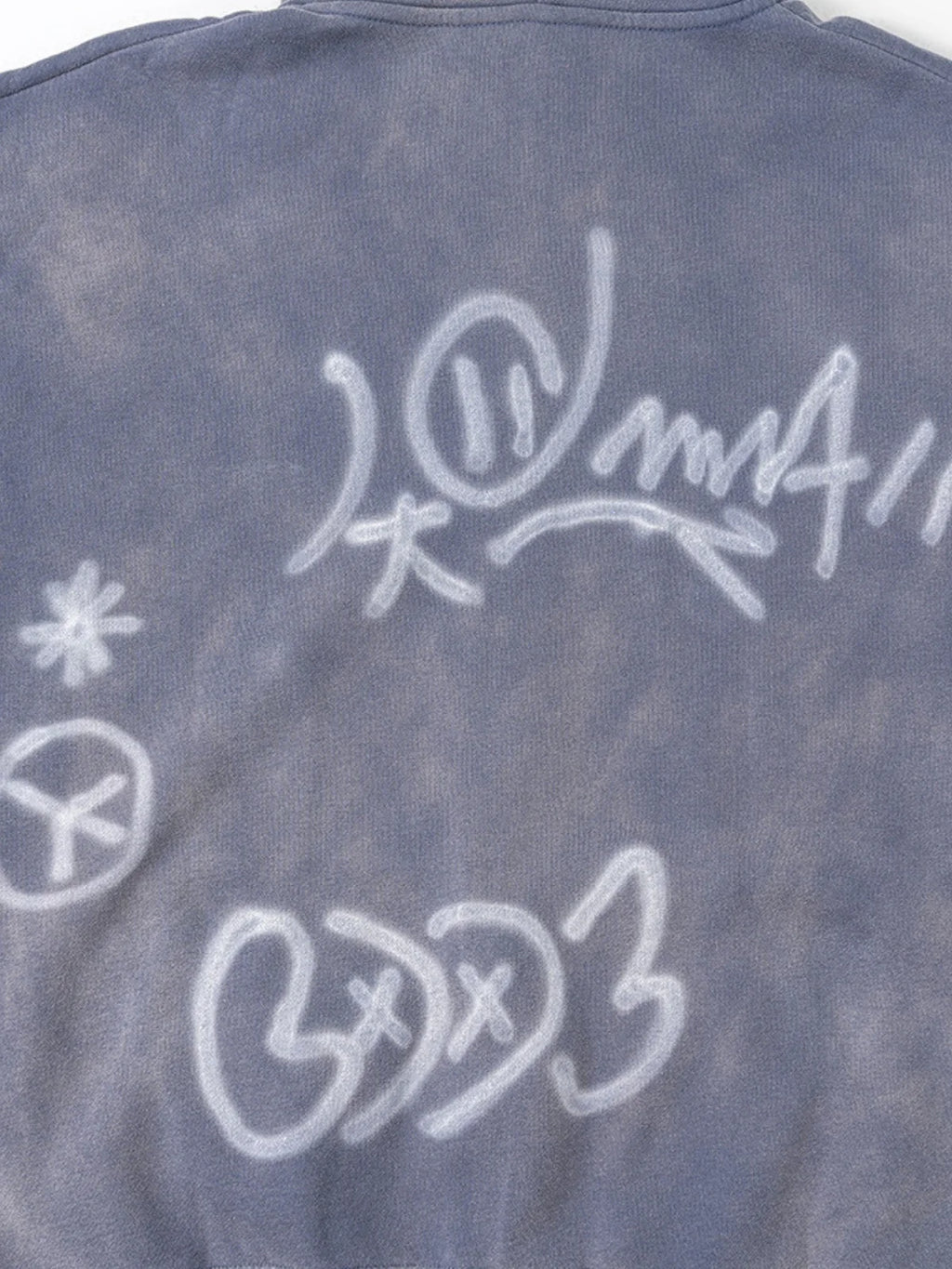 Bluza z kapturem oversize z nadrukiem SYMBOLIKA na zamek