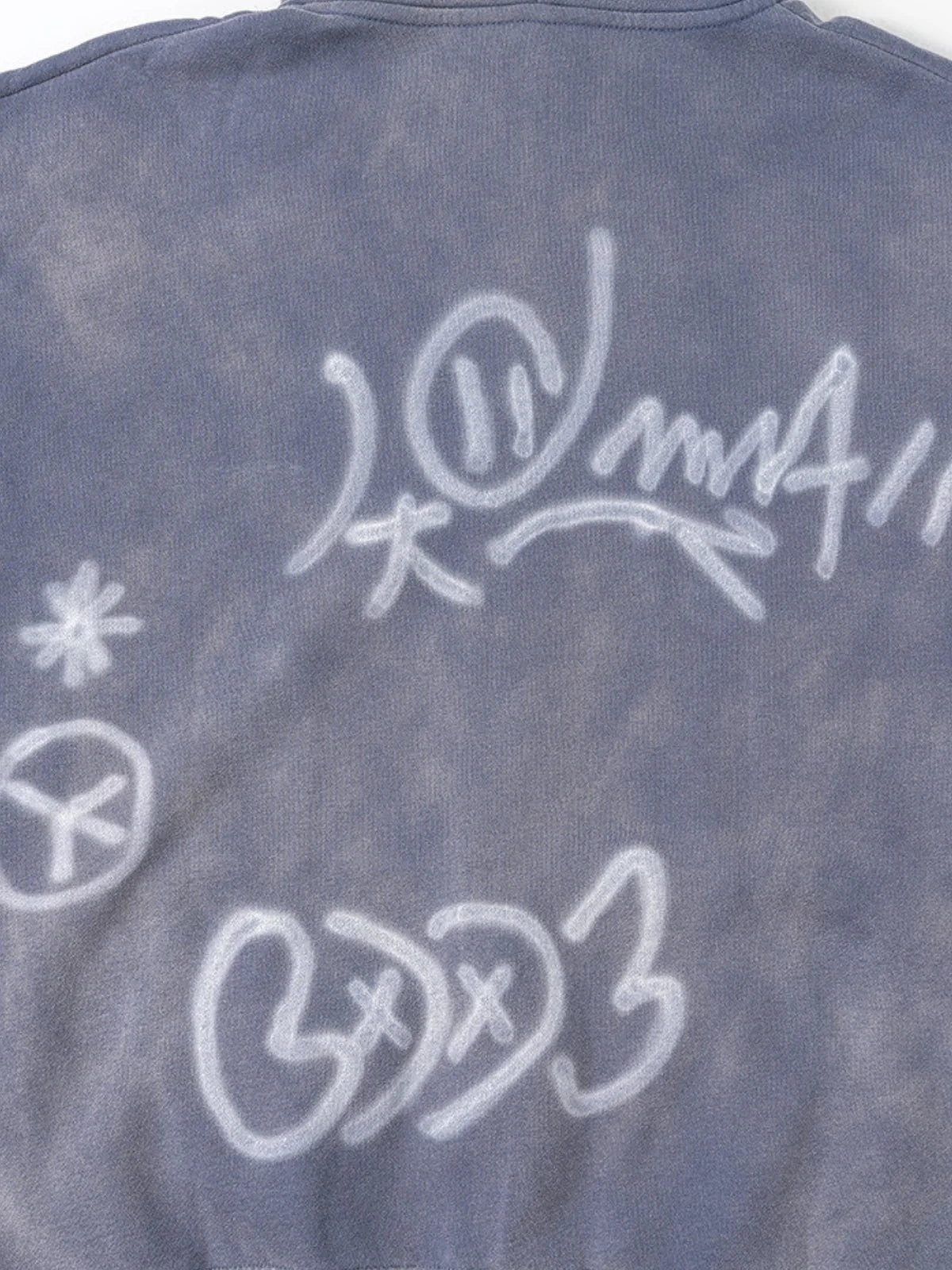 Bluza z kapturem oversize z nadrukiem SYMBOLIKA na zamek